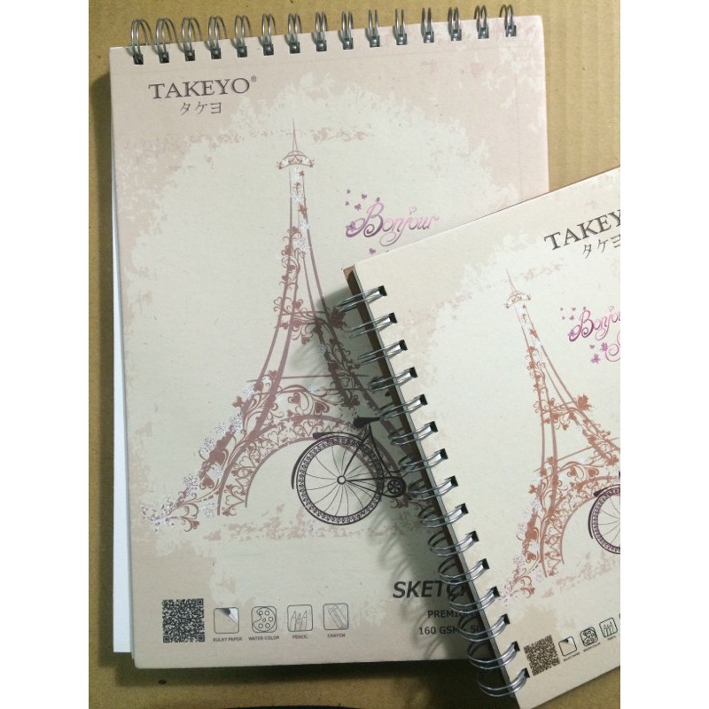 SỔ VẼ GÁY XOẮN TAKEYO - SAKURA A6/ A5/ A4/ A3