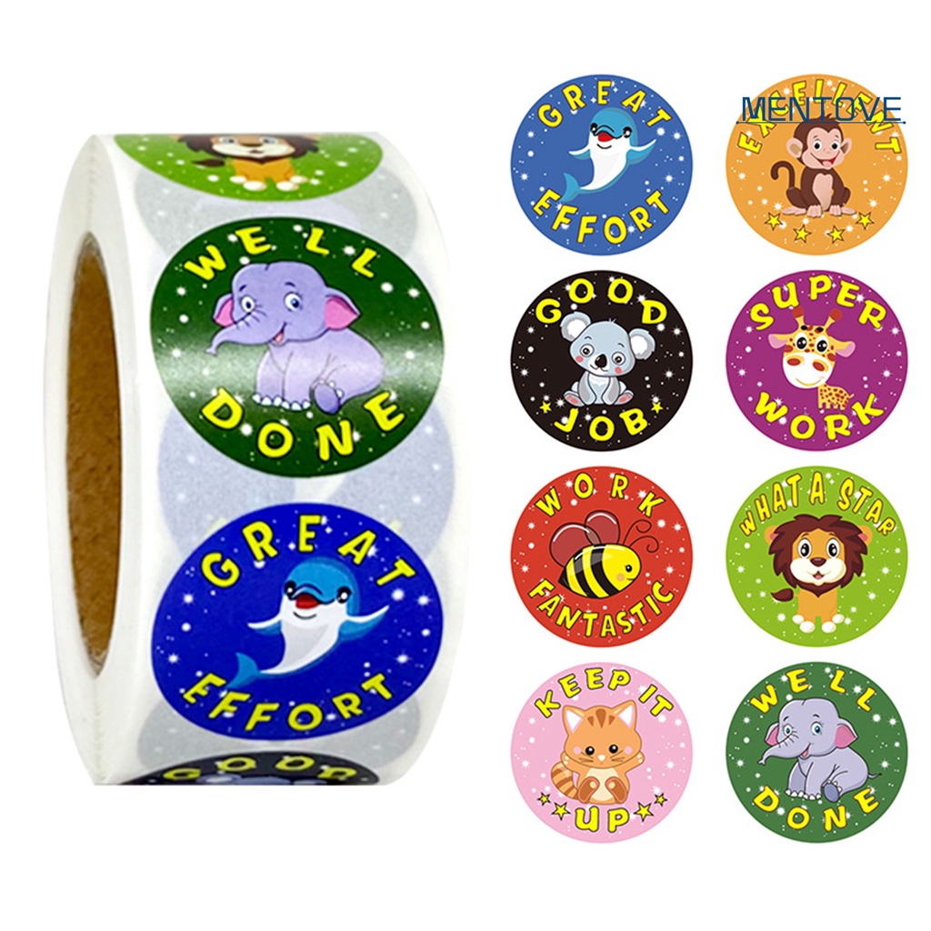 Bộ 500 Miếng Dán Sticker Chống Nước Hình Động Vật Dễ Thương