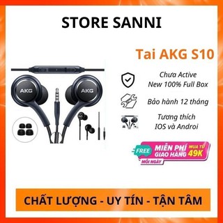Tai nghe có dây AKG S10 plus hợp với điện thoại Iphone và Samsung, tai nghe nhét tai có dây có mic có tặng kèm 4 nút tai