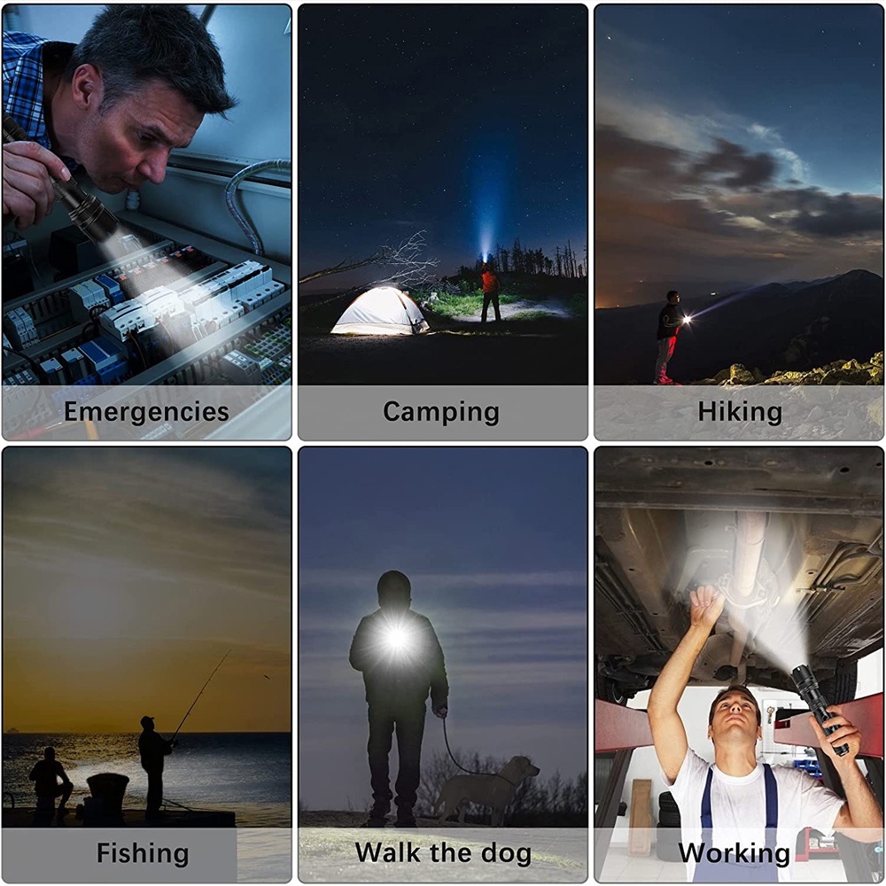 Đèn Pin Cao Cấp Cầm Tay sạc USB độ sáng cao chống thấm nước tiện dụng cho gia đình,dã ngoại,thểthao