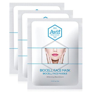 Combo 3 Mặt Nạ Biocell Dưỡng Trắng Da (Avif Biocell Whitening Face Mask)