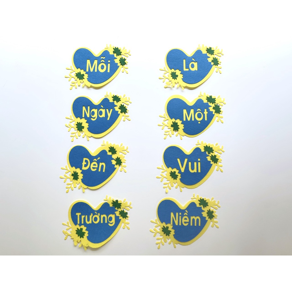 Tiêu đề lớp học vải nỉ ( mỗi ngày đến trường là một niềm vui)