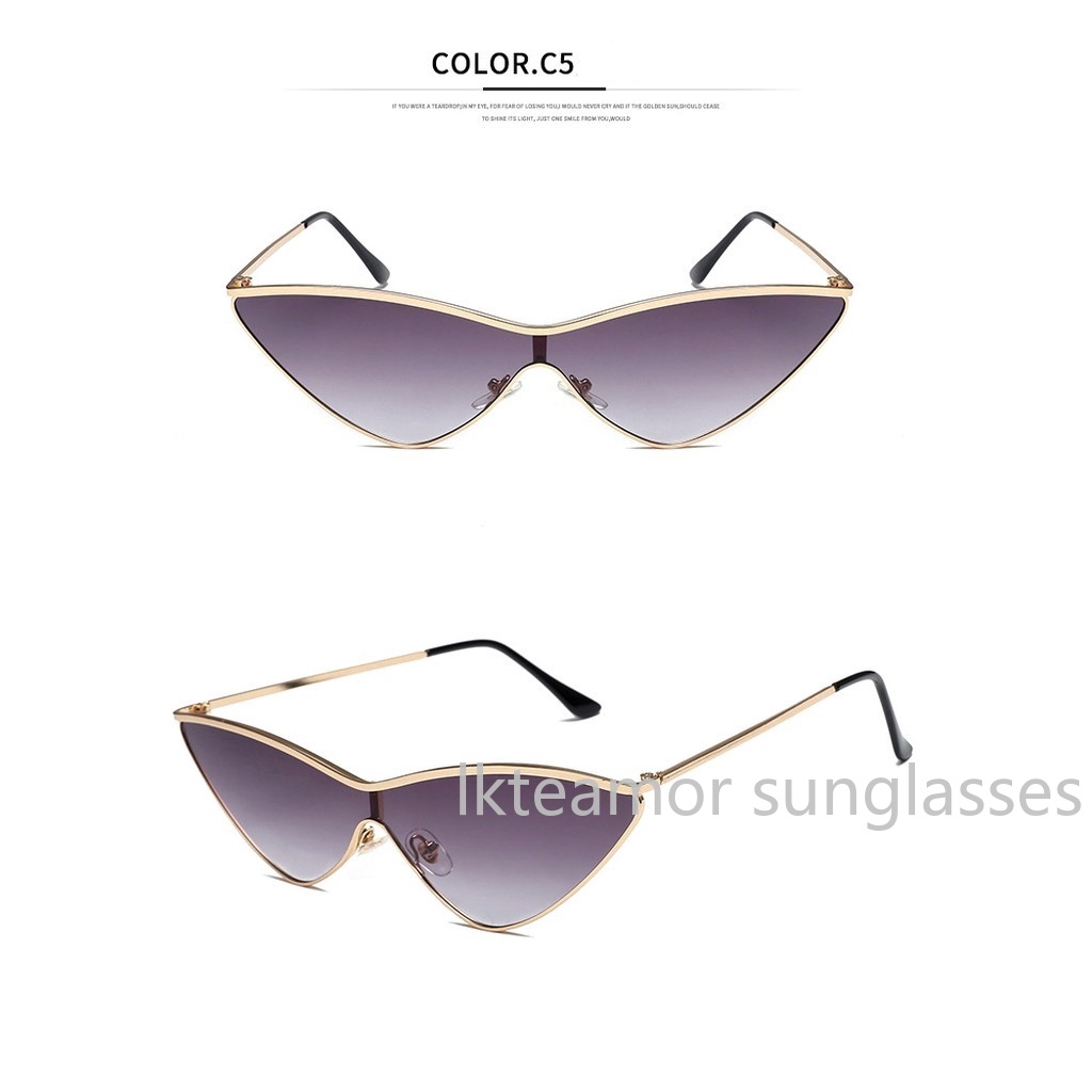 Kính mát khung mắt mèo kiểu cổ điển bằng hợp kim cho nữ