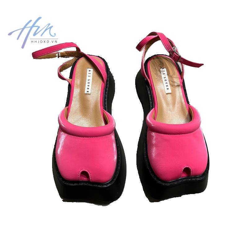 Giày Sandal Hở Ngón Đế Dày Thời Trang Mùa Hè Phong Cách La Mã 2022 Mới Dành Cho Bạn Nữ