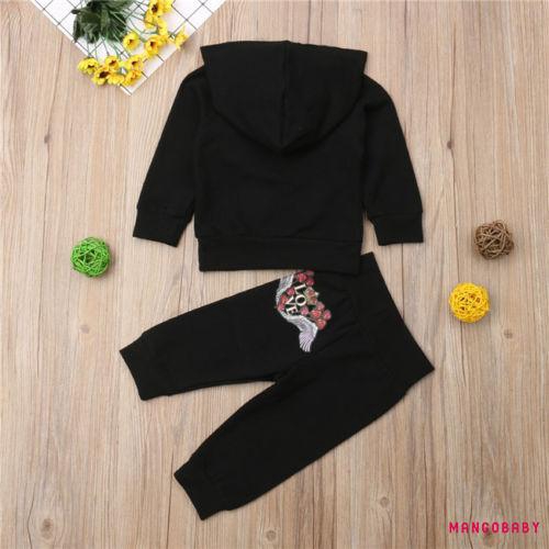 Set Áo Hoodie Tay Dài + Quần Dài Thời Trang Mùa Đông Cho Bé