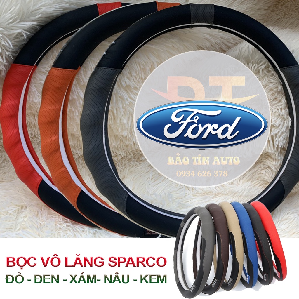 [FORD] Bọc vô lăng xe ô tô Ford Ecosport, Escape, Everest, Mustang, Ranger, Fiesta, Focus bọc tay lái Sparco