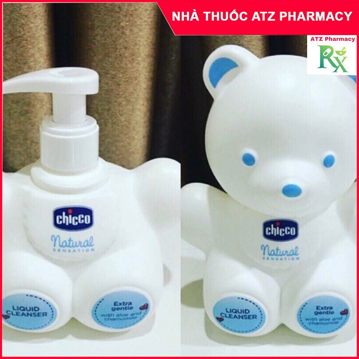 Sữa Tắm Dưỡng Da Natural Sensation Teddy Chicco 0M+ - Giúp Cân Bằng PH & Tăng Miễn Dịch Cho Da - ATZ Pharmacy