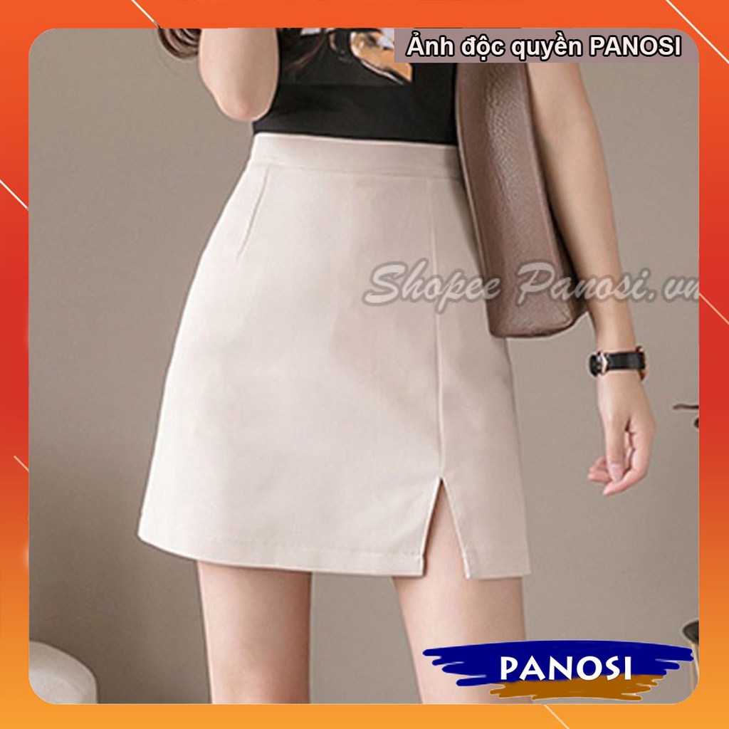 Chân váy ngắn chữ a xẻ trước công sở chất vải mềm thoải mái  - CV360