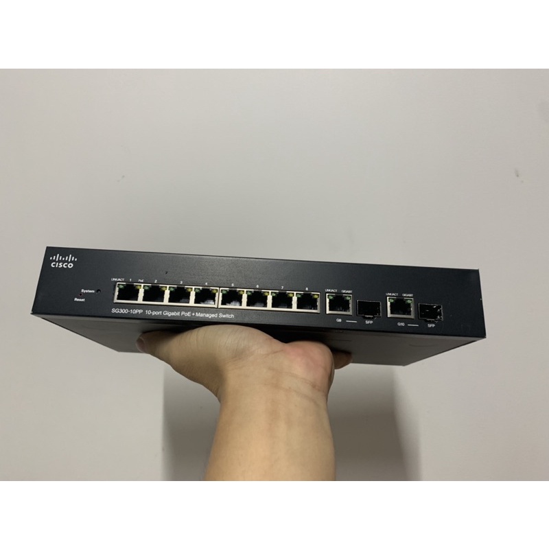 Chuyển mạch-Switch cisco SG300-10PP switch layer 3, cấp nguồn poe chuẩn AT-8 cổng