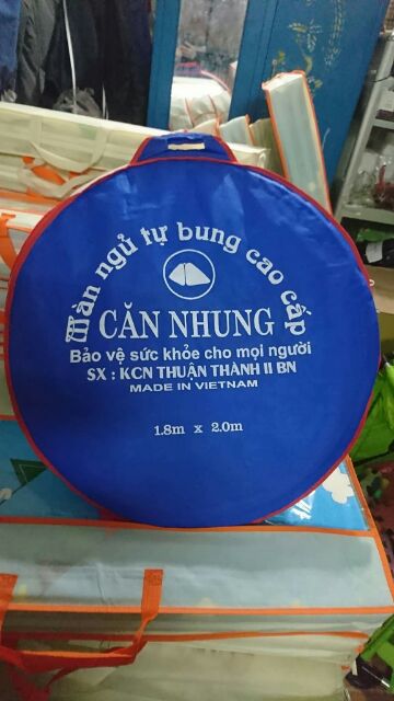 Mùng màn tự bung Căn Nhung cao cấp chính hãng loại đẹp đủ kích thước