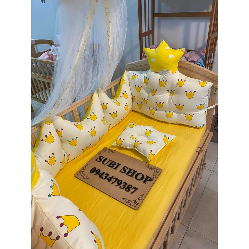 BỘ QUÂY GA VƯƠNG NIỆM SIÊU ĐẸP- QUÂY CŨI CHO BÉ-ẢNH THẬT 100%-VẢI THÔ LỤA 100% COTTON