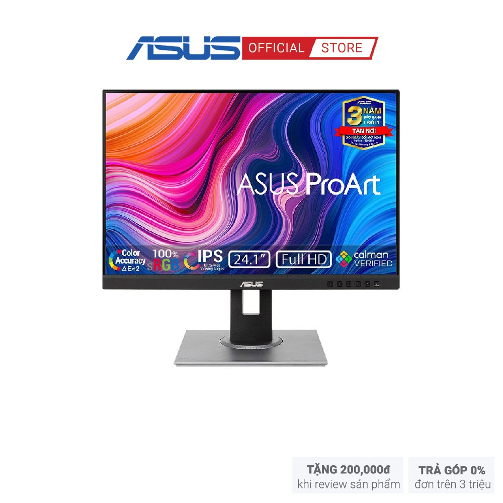 Màn Hình ASUS ProArt PA248QV (24.1-inch FHD/IPS/75Hz/5ms/Chuyên Đồ Họa)