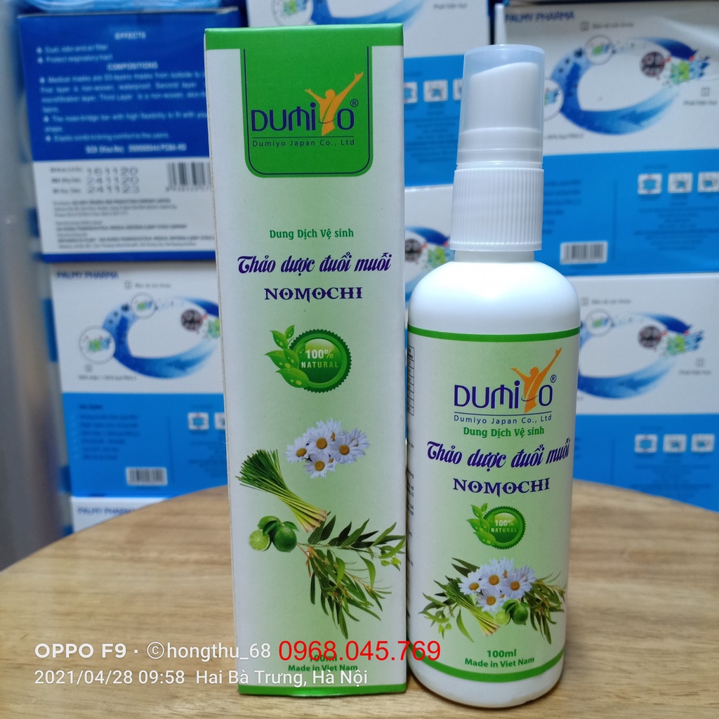 NOMOCHI dung dịch thảo dược đuổi muỗi chai 100ml