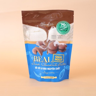 Sô cô la đen nguyên chất dạng nút áo 75% cacao talk 500gr