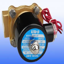 Van nước tự động điều khiển bằng điện, van điện từ phi 21 220V - (Vàng đồng)