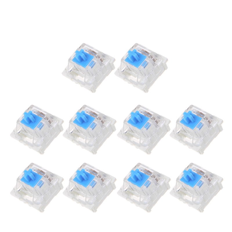 Bộ 10 công tắc bàn phím cơ 3pin màu xanh dương cho Cherry MX