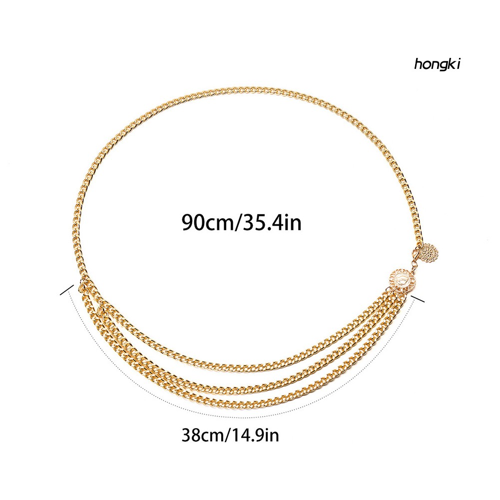 Dây mắt xích đeo hông nhiều lớp thời trang sành điệu cho nữ