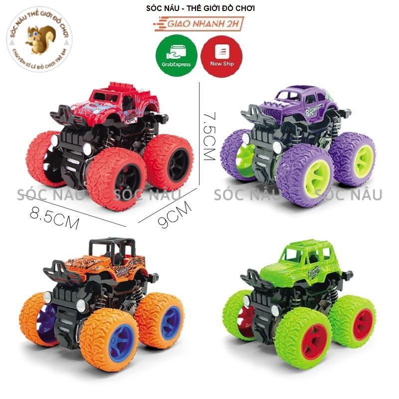 Xe quái xế baby bus xe ô tô địa hình đồ chơi buggy monster truck đồ chơi chạy đà cho bé học phân biệt màu sắc Sóc nâu
