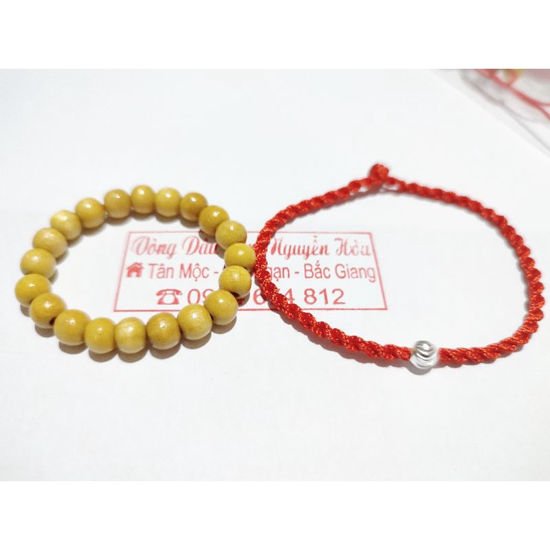 combo vòng dâu tằm + vòng chỉ đỏ