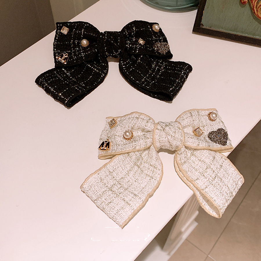 Kẹp Tóc Hình Nơ Đính Ngọc Trai Xinh Xắn Thời Trang Cho Nữ