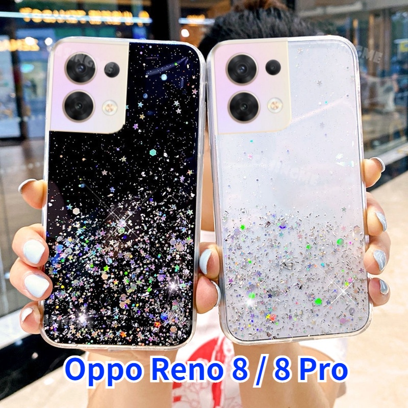 Ốp Điện Thoại TPU Mềm Trong Suốt Chống Sốc Phối Kim Tuyến Cho OPPO Reno 8 8Pro 5G Reno 8 7 Pro Reno8 Reno7 Z 7Z 8Z 4G 5G