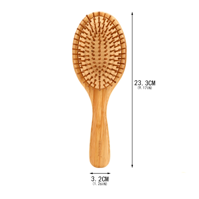 [Hàng mới về] Lược chải tóc massage da đầu bằng gỗ tre