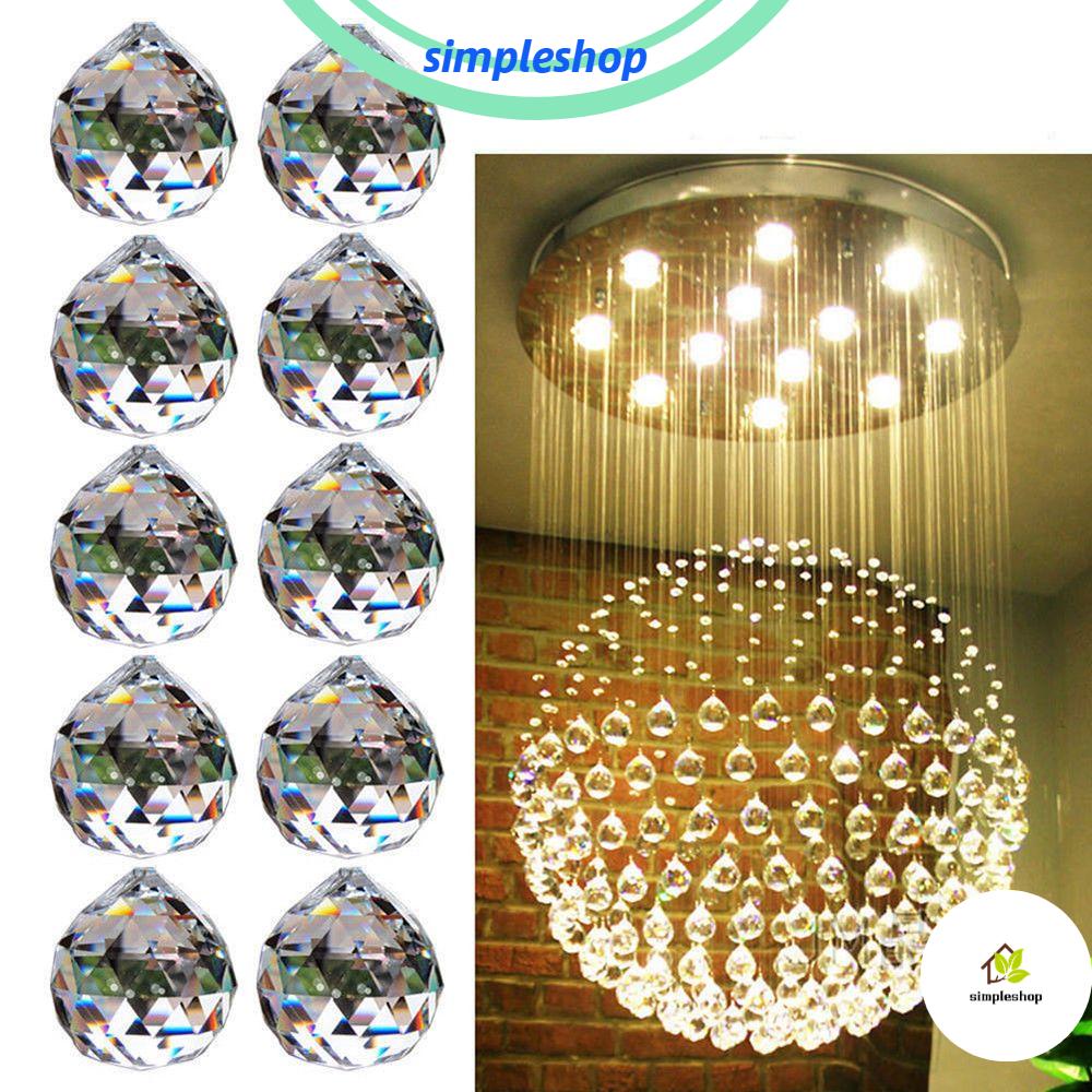 ❀SIMPLE❀ Decor Chandelier|Rainbow Sun Catcher Lamp Lighting Accessories Refurbishing Ball 20mm Clear Prism