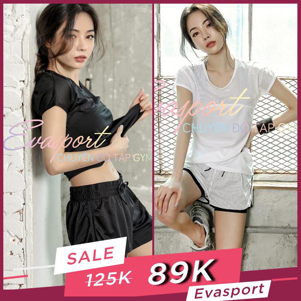 [Mã FASHIONXANH194 giảm 10K đơn 50K] Áo thun tay đùi tập gym nữ siêu nhẹ thấm hút mồ hôi tập thể thao yoga aerobic