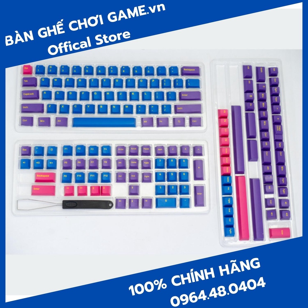 [Mã 254ELSALE giảm 7% đơn 300K] Bộ Keycap bàn phím cơ E-Dra EKC7103 Iris / Double Shot 166 nút/ Cherry Profile