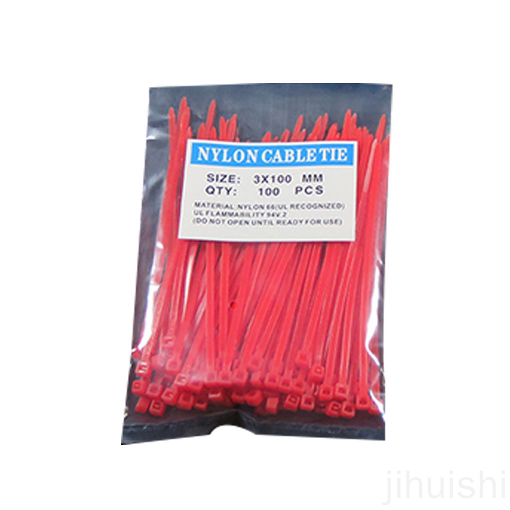 Set 100 Dây Rút Nhựa Nylon 3x100mm Nhiều Màu Sắc Có Thể Tái Sử Dụng