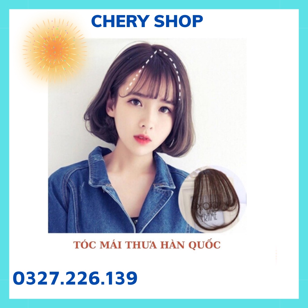 Tóc mái giả❤️❤️ FREESHIP ❤️❤️ mái thưa tóc thật 100%