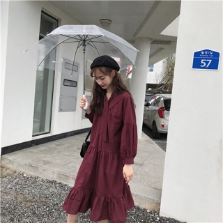 Đầm babydoll xếp tầng