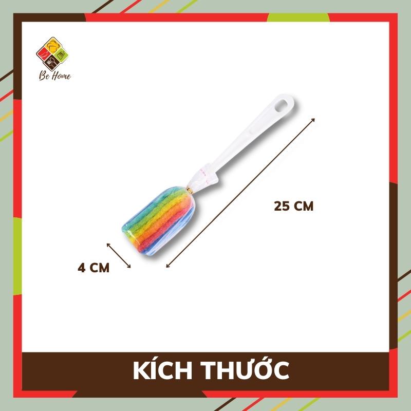Cây cọ rửa cốc chén BEHOMEMALL Cọ ly bình sữa tiện lợi đa năng cán dài cao cấp 7 màu