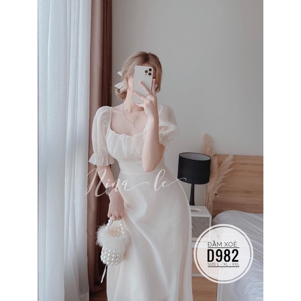 BIGSIZE NHUNG LÊ Đầm xoè D982