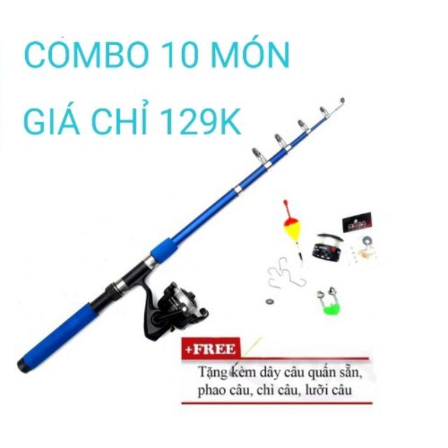 COMBO CẦN CÂU MÁY RÚT