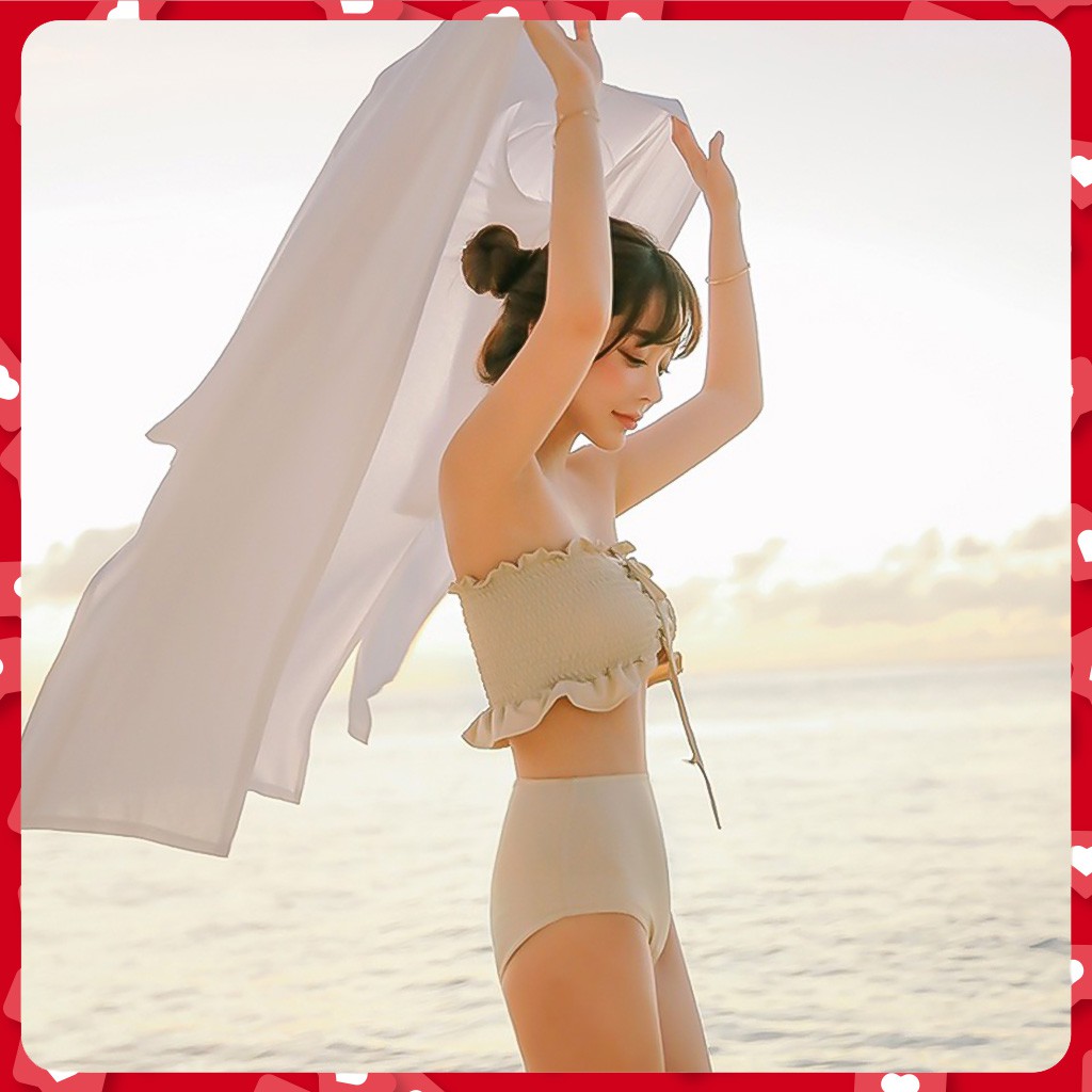 Đồ Bơi Bikini Hai Mảnh Phối Dây Đan Quây Ngực Hàn Quốc Cao Cấp | BigBuy360 - bigbuy360.vn