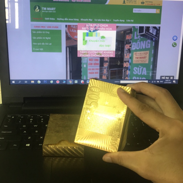 Bộ bài Tây mạ vàng may mắn