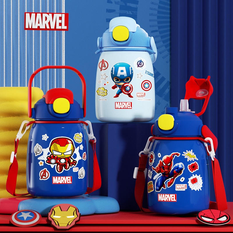 Bình Nước Giữ Nhiệt 800Ml 800Ml Bằng Thép Không Gỉ Họa Tiết Disney Spiderman Anime