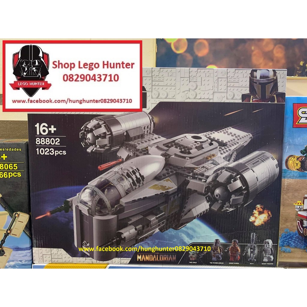 88802 Star Wars The Mandalorial The Razor Crest 75292 Bộ đồ chơi lắp ráp Phi thuyền của Mandalorial 1023 chi tiết