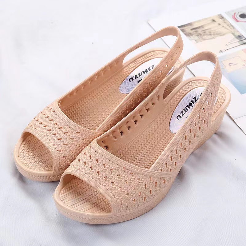 Giày Sandal Nhựa Đế Mềm Chống Thấm Nước Thời Trang Mùa Hè 2020 Dành Cho Nữ