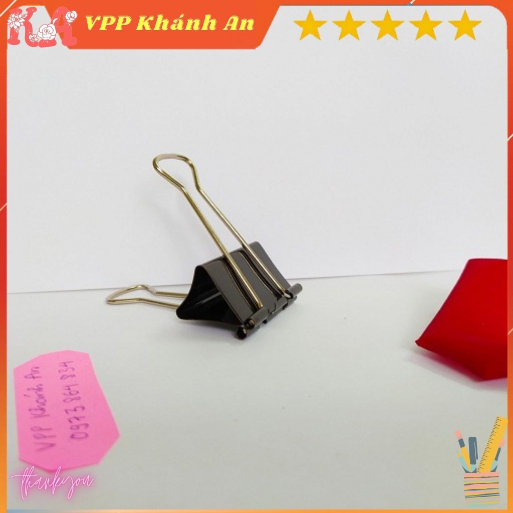 Hộp 12 chiếc Kẹp sắt đen, kẹp bướm cỡ to