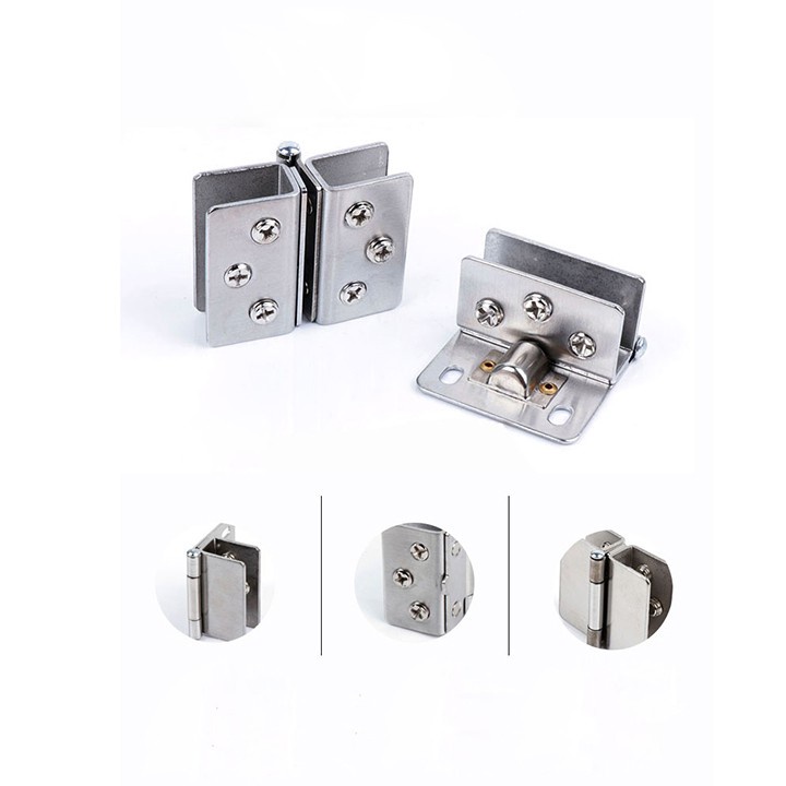 BẢN LỀ CỬA KÍNH INOX CHỐT BI - 1 CÁI