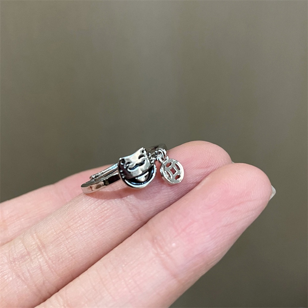 Nhẫn Mạ Bạc Hình Mèo May Mắn Thời Trang