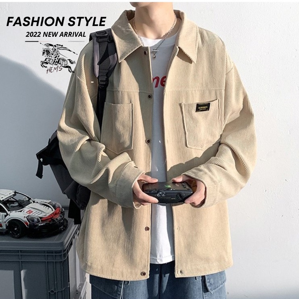 Áo khoác ngoài sơ mi Nhung tăm nam nữ unisex