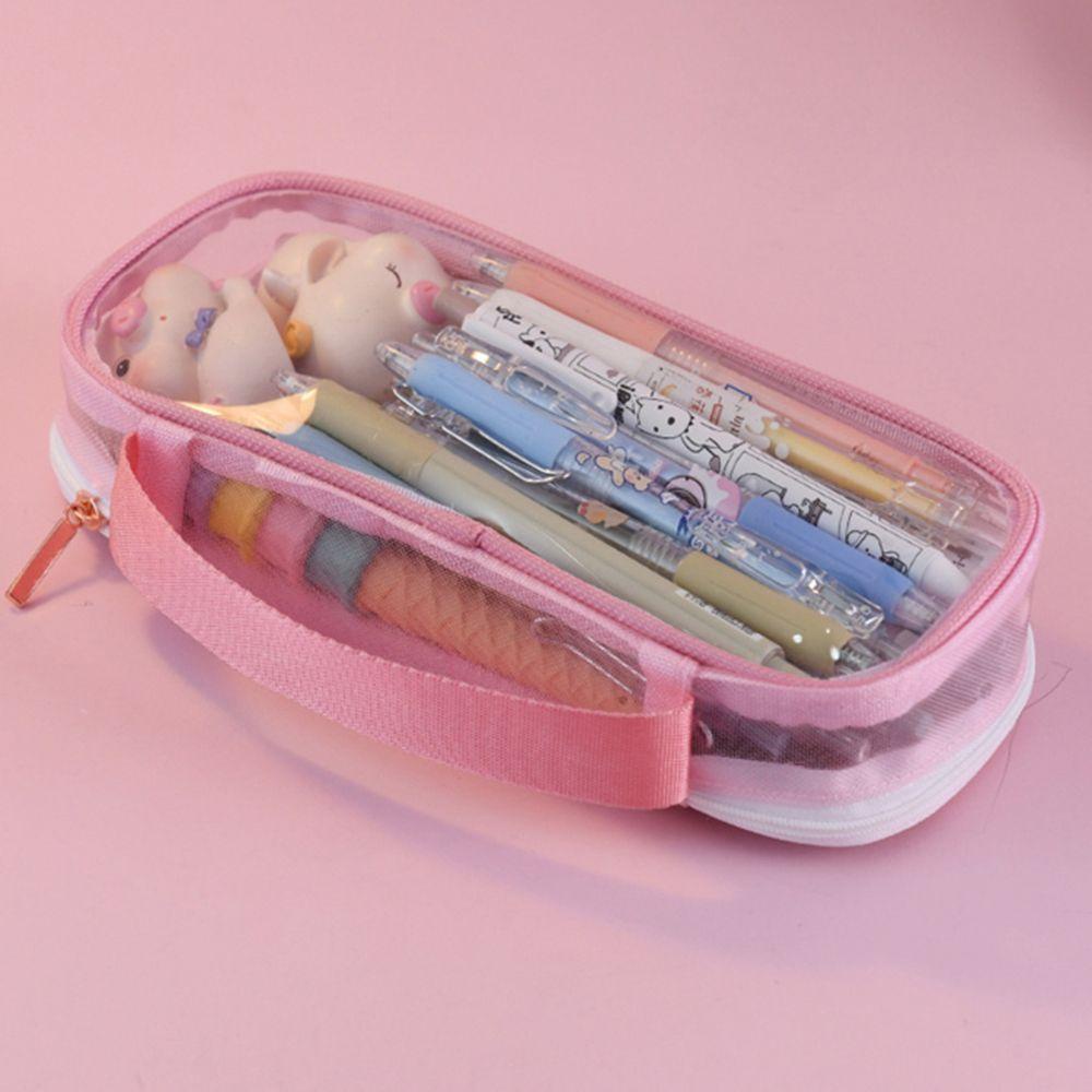 Túi đựng bút mỹ phẩm trang điểm MMULCK PVC trong suốt sức chứa lớn nhiều màu sắc tùy chọn làm quà tặng cho nữ