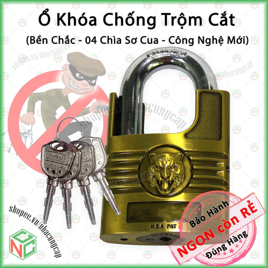 [KhoNCC] Ổ Khóa Chống Trộm Cắt Cho Gia Đình - Phòng Trọ - Văn Phòng Công Ty Kho Xưởng An Toàn Hơn - NPD-KhoaZeTOP-6084