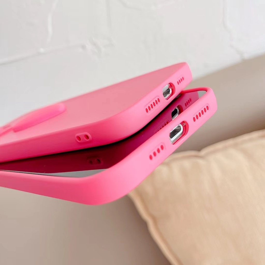 Ốp điện thoại TPU mềm hình trái tim màu hồng thích hợp cho iPhone 13 Pro Max 12 Pro Max 11 Pro Max Xs Max Xr X 7 8 Plus