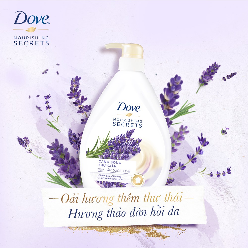 Sữa tắm dưỡng thể với chiết xuất thiên nhiên Dove dưỡng da căng bóng thư giãn 530g | BigBuy360 - bigbuy360.vn
