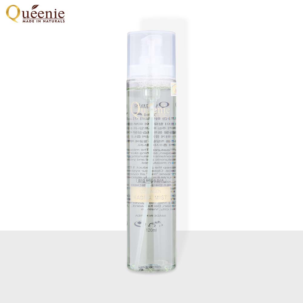 Xịt khoáng dưỡng ẩm Queenie bổ sung Collagen 120ml