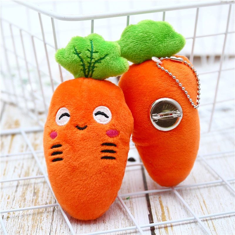 MÓC KHÓA, PIN CÀI CÀ RỐT NHỒI BÔNG ĐÁNG YÊU VUI NHỘN